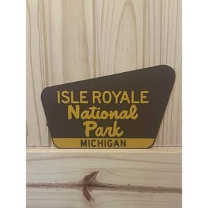 Isle Royale National Park Michigan Sign Hike Trail Camp Outdoors Travel Midwest